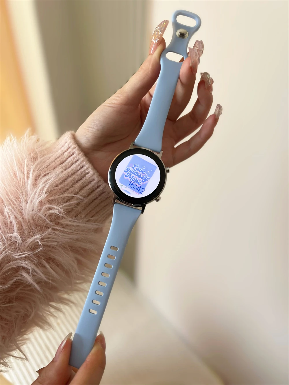 Korean Cute 20 22 MM Thin Silicone Strap For Samsung Galaxy Watch 4 5 6 40mm/44mm Bracelet For Galaxy Watch 6 Classic 47 43mm