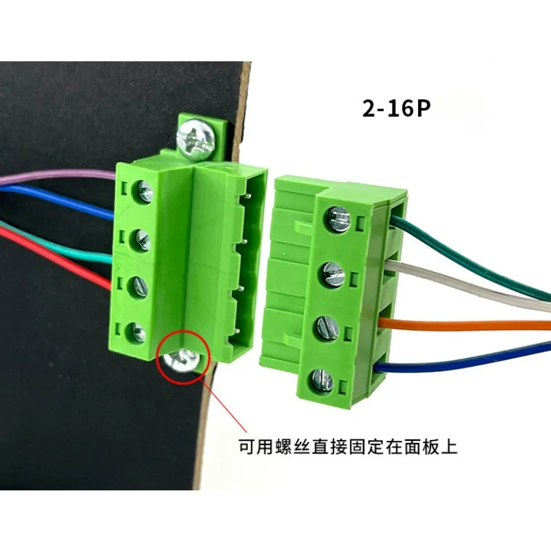 5sets pitch 7.62mm Solderless aerial docking panel installation fixed terminal block XK2EDGRKS-7.62MM male and female