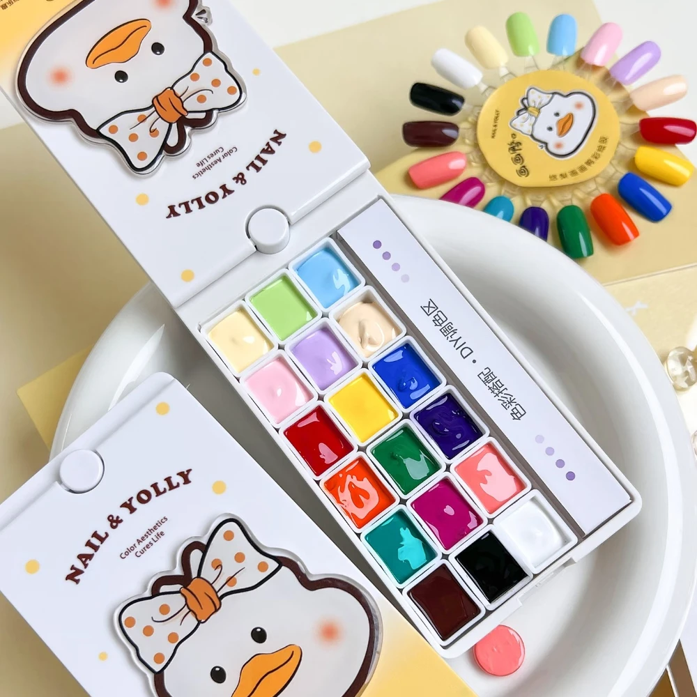 18Colors Pat Painting Gel Nail 4 In 1 Semi Permanent Soak Off UV LED Nails Gel Varnishes Used For Gradient Stamping Pattern