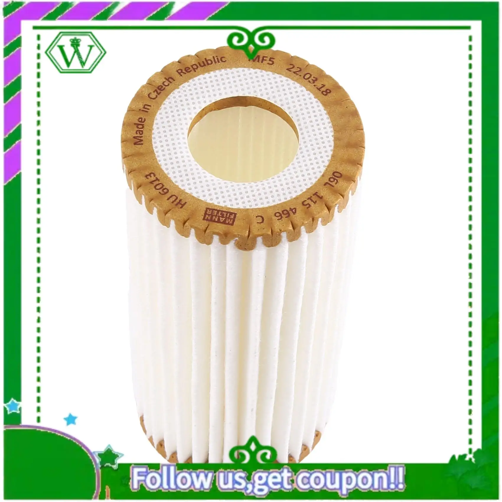 

AC34-10PCS High Quality Oil Filter Replacement 06L115466 ,06L115562B ,06L115466C For A6 A7 Skoda Octavia Superb B8 1.8TSI 2