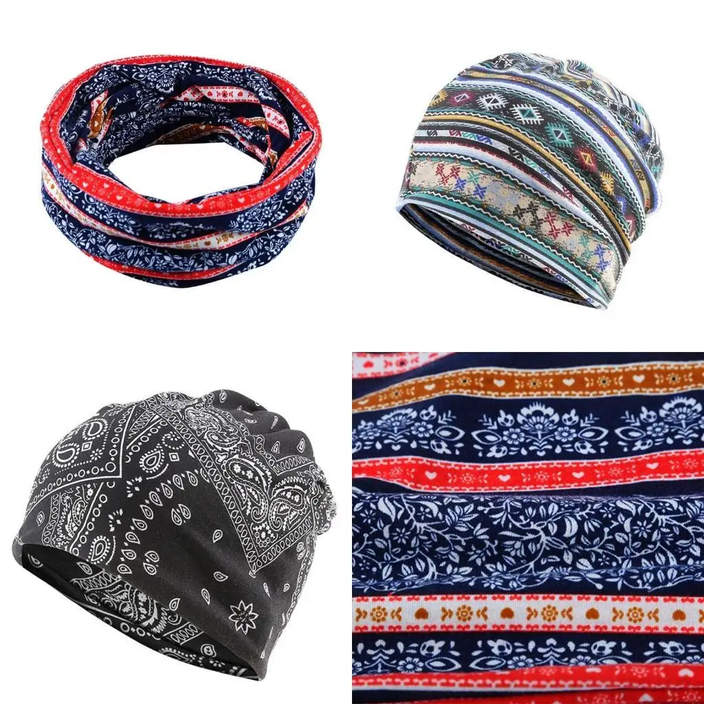 

R1WE Multiuse Slouch Turban Hat Breathable Soft Headwrap Hat for Various Occasion