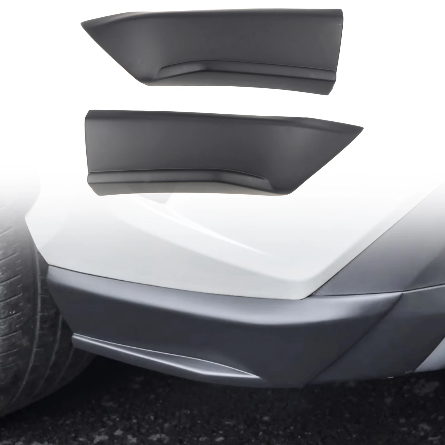 

For Toyota RAV4 2019-2024 Matte Black Front Side Bumper Vent Cover Trim Overlay ABS Exterior Car Accessories 2pcs