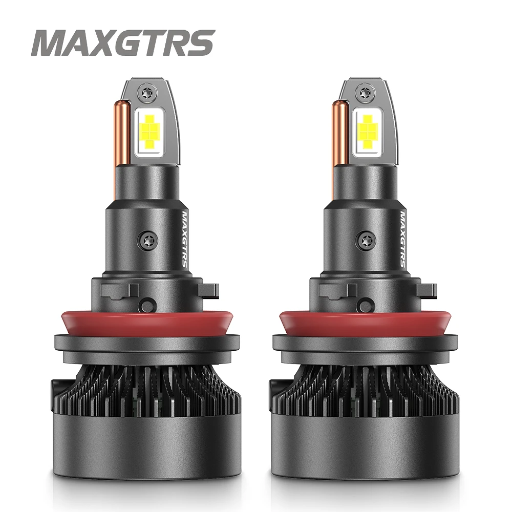 

2x V3F Series H1 H4 H7 H8 H11 9006 9005 HB3 LED Headlight Bulbs Canbus 28000LM 130W MINI Size White LED High Low Beam With Fan