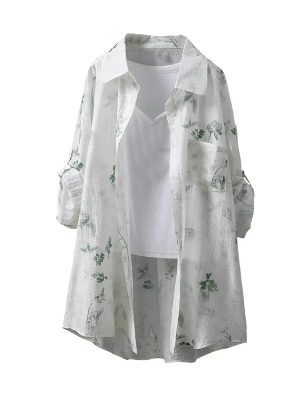Femmes été ample Protection solaire irt soie Design décontracté Sle Long Sve col mi-long mince vêtements d'extérieur haut