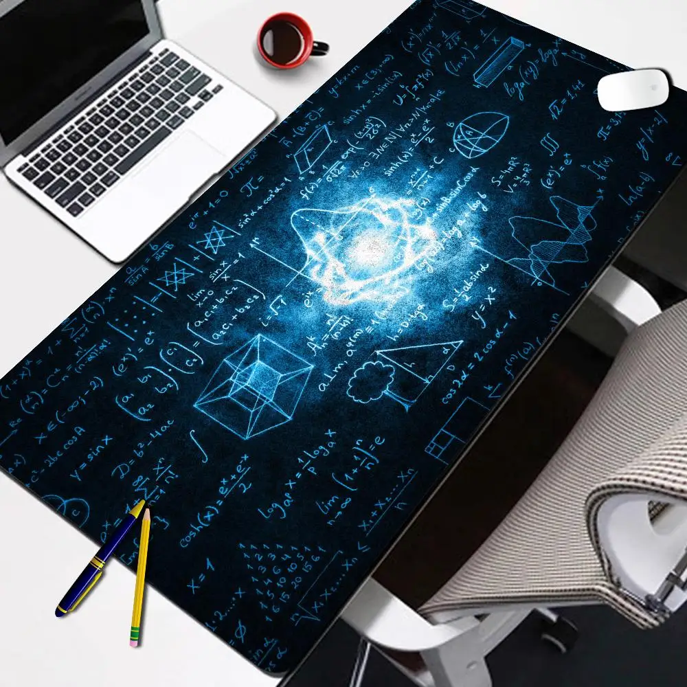 HYBXAXC Equation Mouse Pad Gamer Rug Math Chemistry Physics Objects Accessories Deskmat Teclado Laptop Completo Mousepad Large