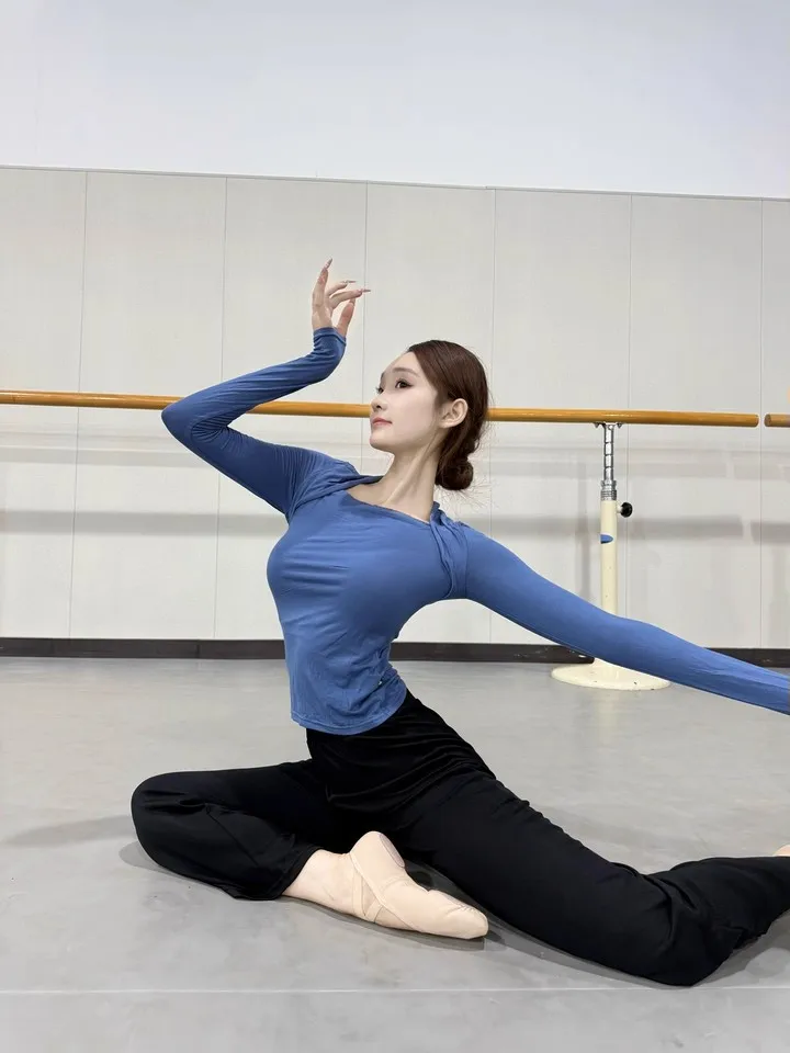 خفيفة الوزن مرونة الخصر مشروط اليوغا السراويل النساء السراويل مشروط الرقص المستقيم مع مبطن الرقص الكلاسيكي ممارسة بانت طويل #6