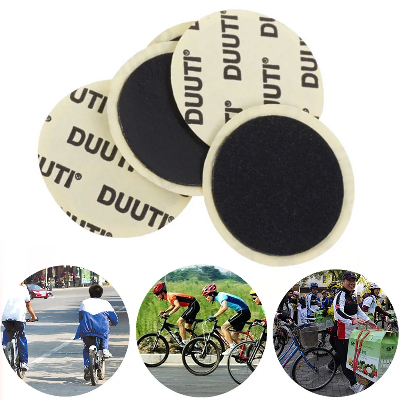 Bicycle Tire Patches Tool No Glue Tire Repair Rubber Stickers Bicycle Inner Tire Patches Quick Drying Without Glue Tyre Puncture