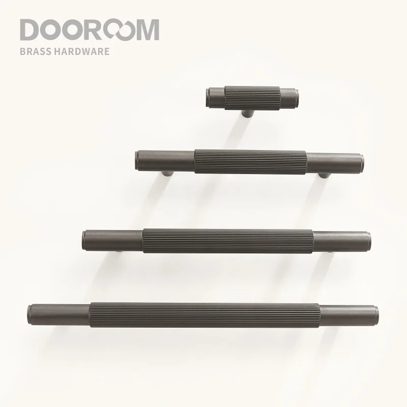 Dooroom Brass Stripe Furniture Handles Modern Brass Grey Wardrobe Dresser Cupboard Cabinet Drawer Shoe Box Wine Bar Pulls Knobs