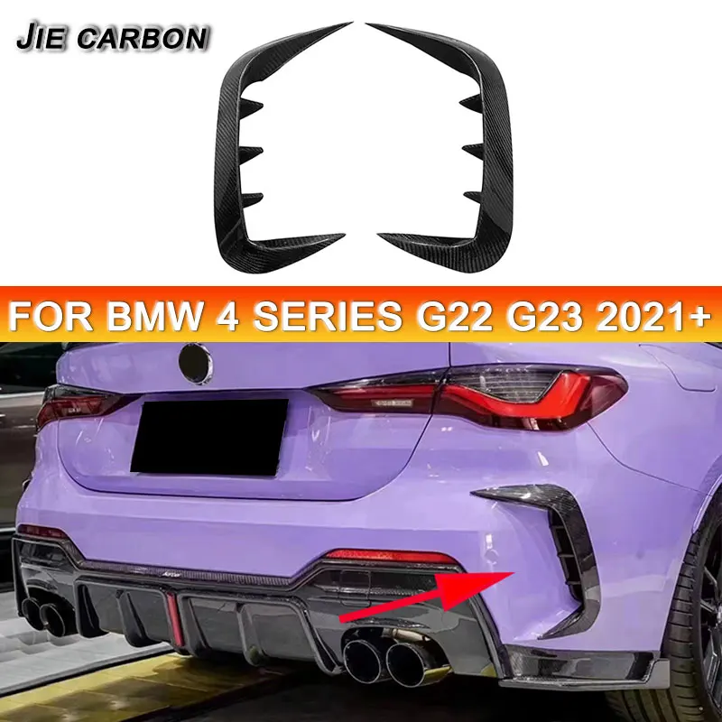 For BMW 4 Series G22 G23 Carbon Fiber Front Lip Rear Bar Wind Blade Body Parts