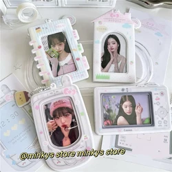 MINKYS Kawaii INS CCD Camera Mobile Shape 3 inch Card Holder ID Photo Small Card Holder Bag Pendant Stationery