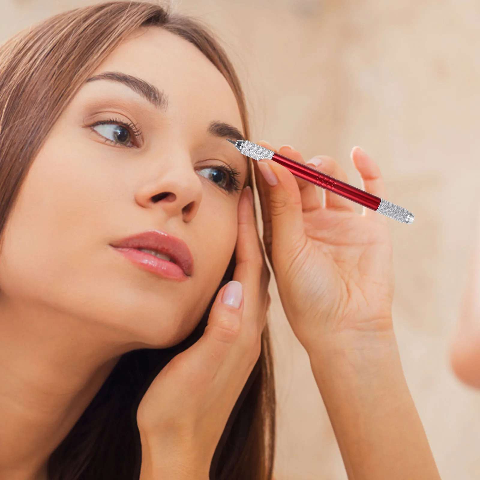 Luxury Rhinestone Eyebrow Microblading Pen Dual End Tattooing Tool for Permanent Brows Fast Easy Application Dual Head Tattooing