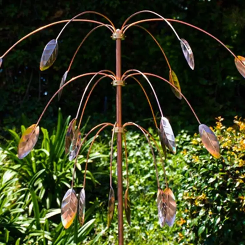 Garden Wind Spinner 120cm Mental Copper Wind Spinners Outdoor Kinetic Art Windmill Decor Wind Spinner For Garden Yard