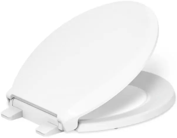 

Soft Close Round Toilet Seat with ReadyLatch, White - Durable and Quiet