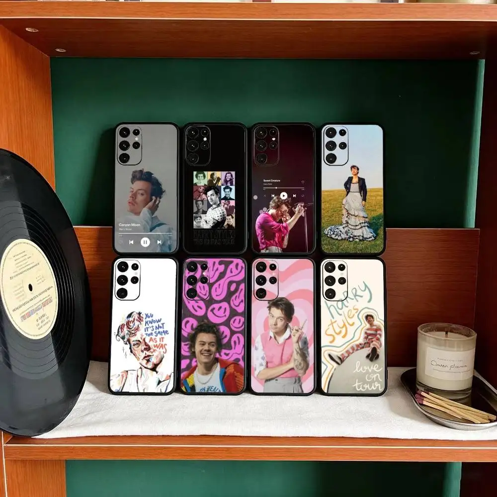 

British Singer H-Harry S-Styles Phone Case For Samsung S25,24,23,22,30,21,10,9,Ultra,Plus,Lite Soft Black Case