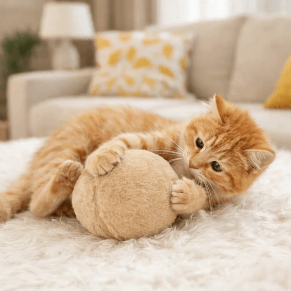 Bite Resistant Rabbit Soothing Ball Soft Pet Chewable Ball Comfortable Simulated Rabbit Buttocks Rabbit Venting Ball