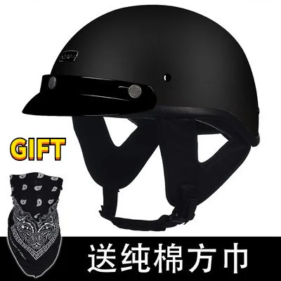 

Chopper Biker Vintage Motorcycle Helmet Moto Bike DOT approved Open Half Face Free gift Motocross Helmets Motorbike Helm