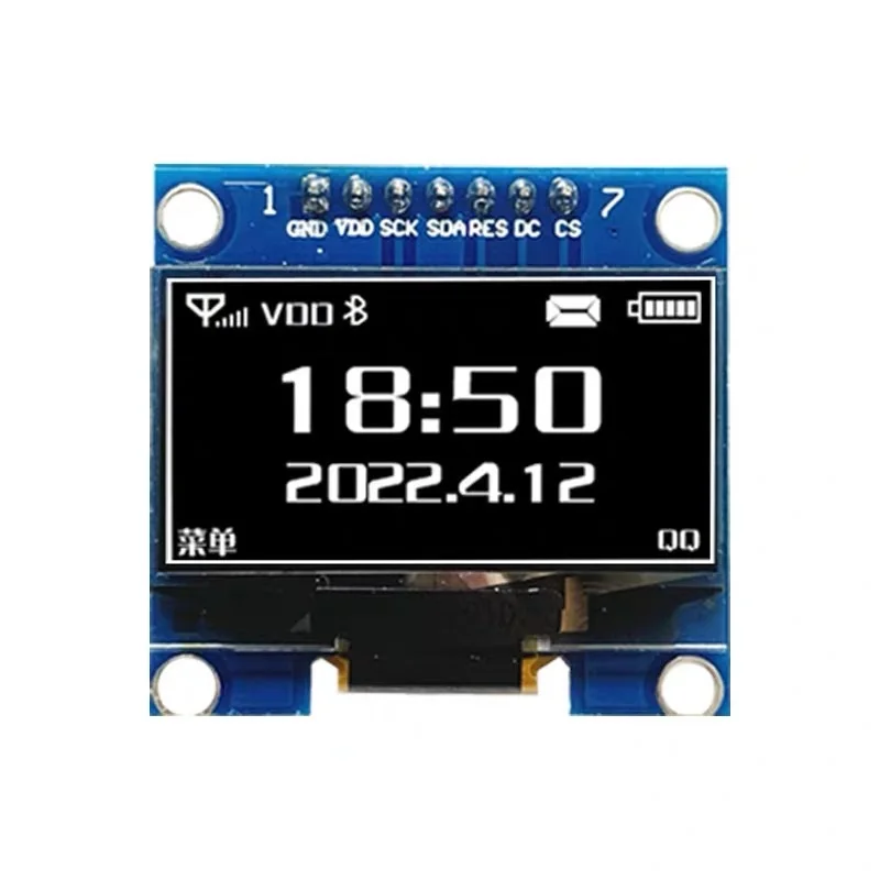 Imagem -03 - Módulo de Display Led Oled Spi Iic I2c Comunicar Branco Cor Azul 128x64 Polegada Lcd Módulo de Display Led