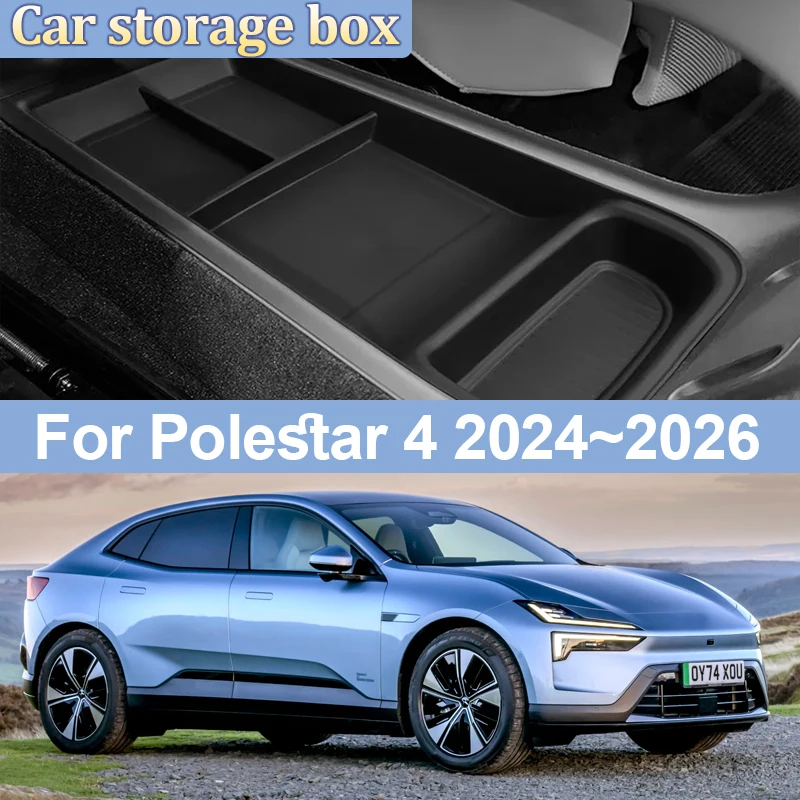 

Car Storage Box For Polestar 4 Accessories 2024 2025 2026 Under The Central Control Partition Storage Box Interior Accessories