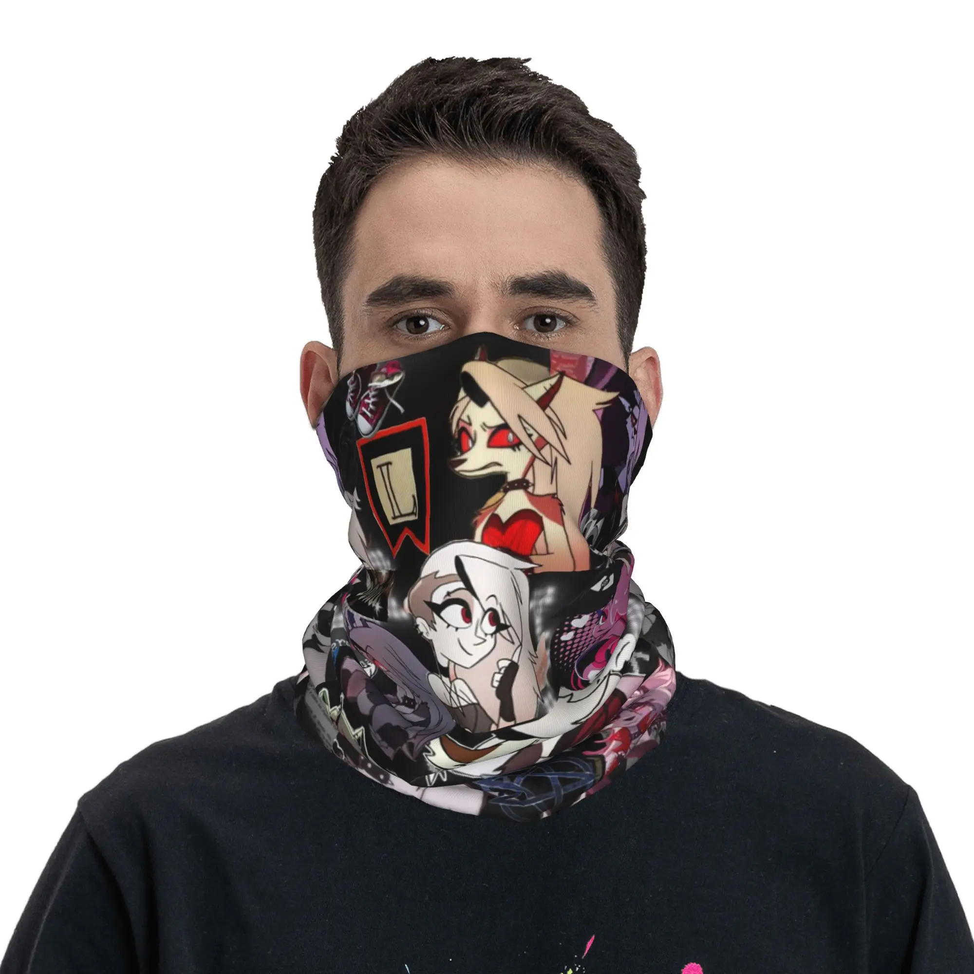 Бандана Helluva Boss Loona, гетры с принтом, шарф для лица, теплая повязка на голову, походная, рыбалка, унисекс, для взрослых, зима