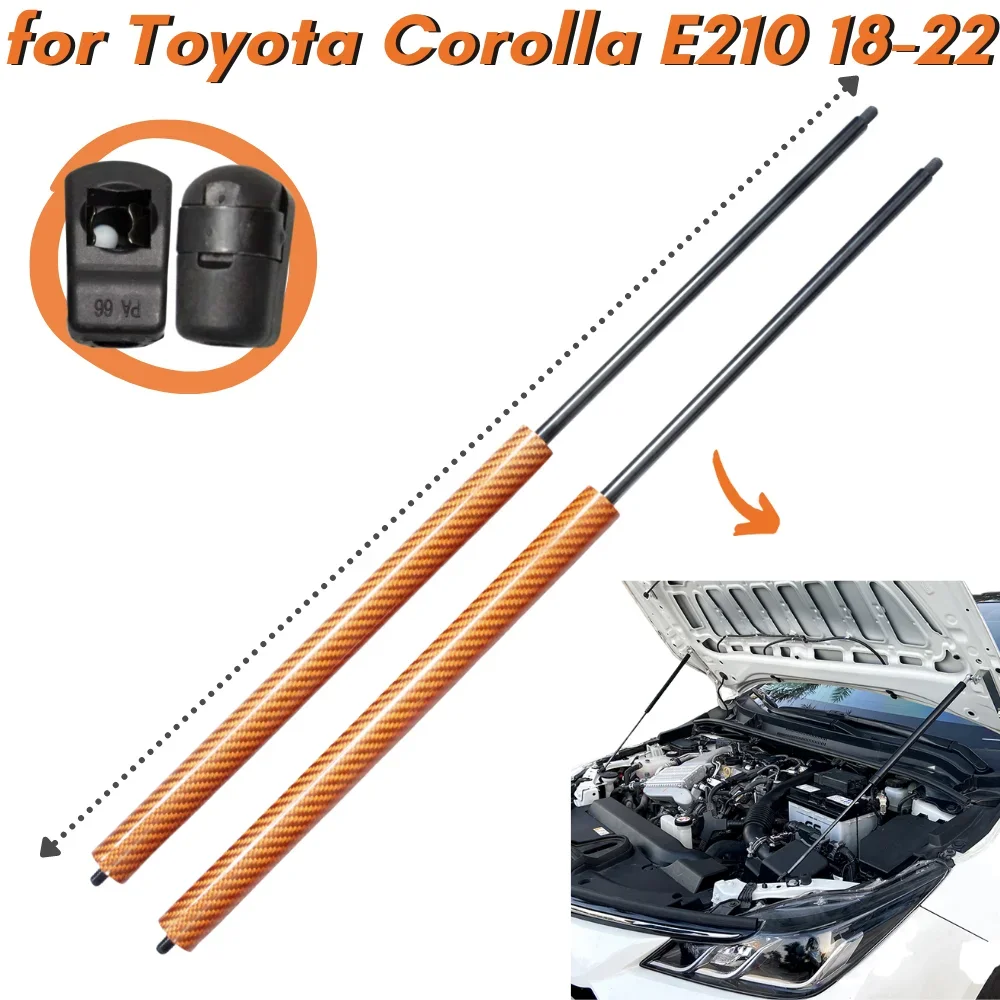 

9 Colors Carbon Fiber Bonnet Hood Gas Struts Springs Dampers for Toyota Corolla E210 2018-present Lift Supports Shock Absorber