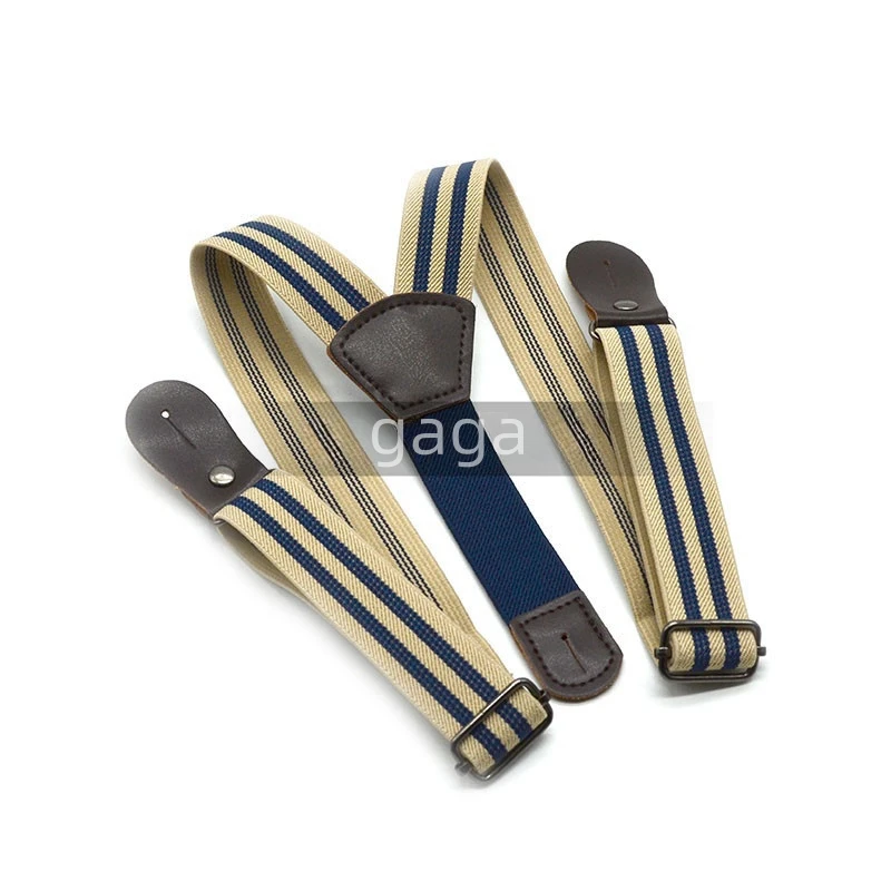 Children's suspenders fashion button stripe suspenders clips boys and girls elastic suspenders wedding performance accessories