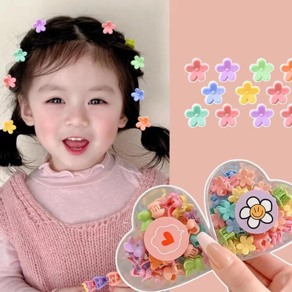 

30pcs Children's Mini Colored Grab Clips Set Cute Rabbit Crown Bangs Decorative Hairpin Accessories
