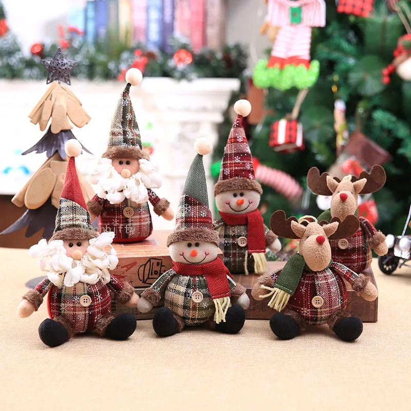 1Pc Christmas Santa Claus Doll Merry Christmas Decoration for Home 2024 Table Xmas Ornaments New Year Decor 2025 Xmas Tree Gifts