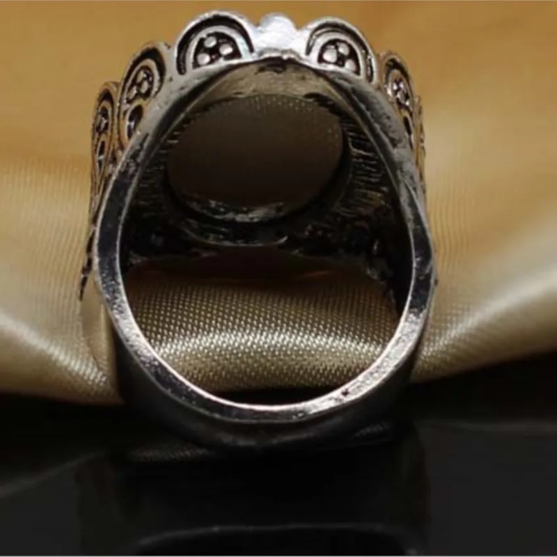 flower vintage promotion bronze CUTE color stone black red royal blue finger ring fashion Jewelry party quality punk lovers gift