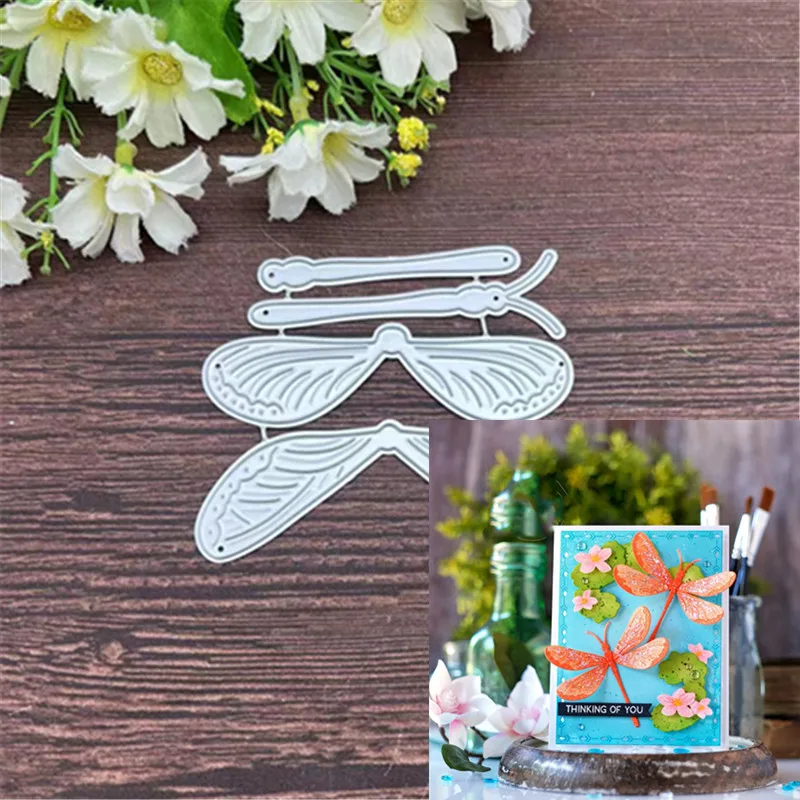 New Floral Dragonfly Metal Cutting Dies Stencils For DIY Scrapbooking Decorative Embossing Handcraft Template