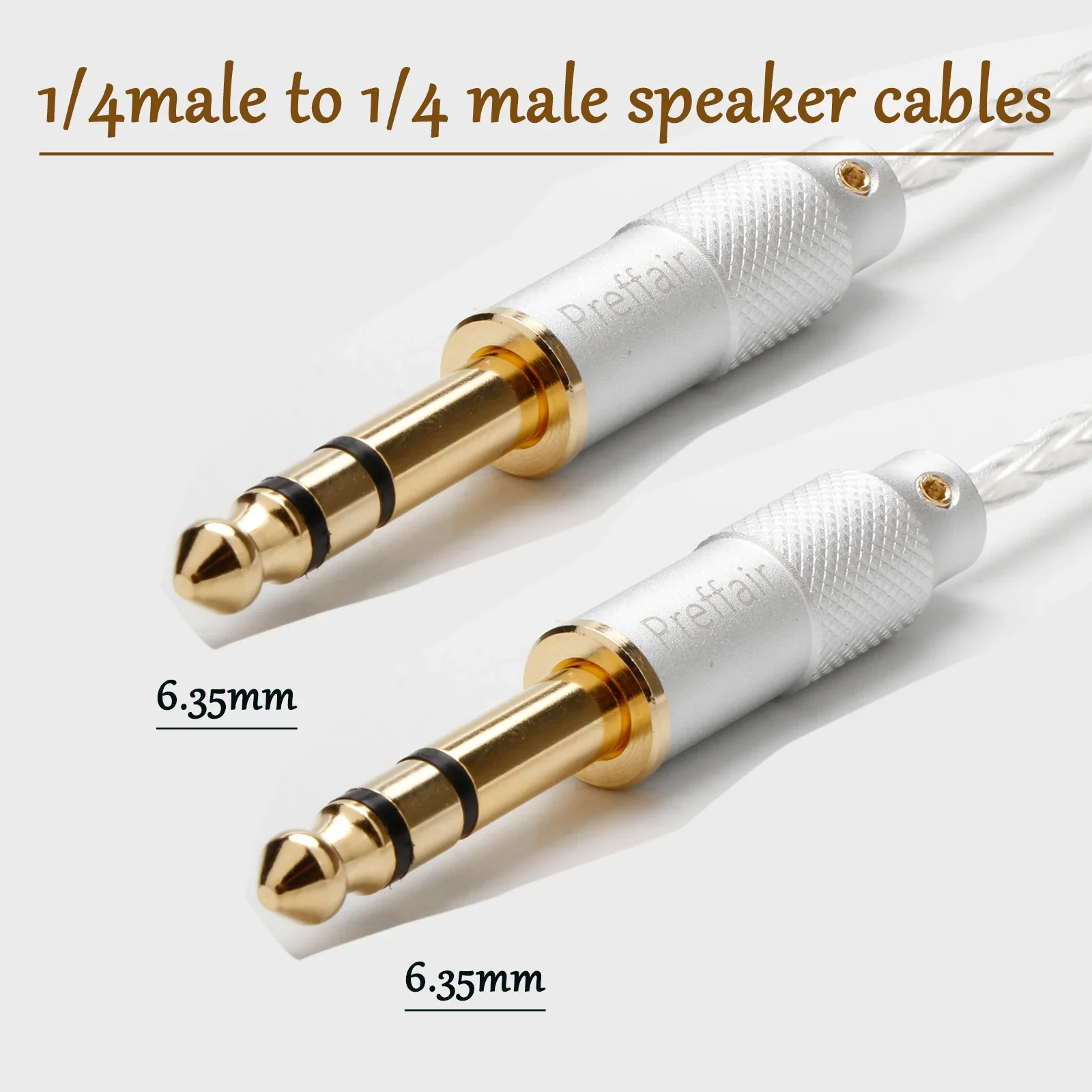 HiFi 6,5mm 4,4mm 3,5mm 2,5mm Adapterkabel für Gitarre Kopfhörerverstärker zu Lautsprecher Audio-Adapterkabel 7N OCC Versilbertes Kabel – Detail 10