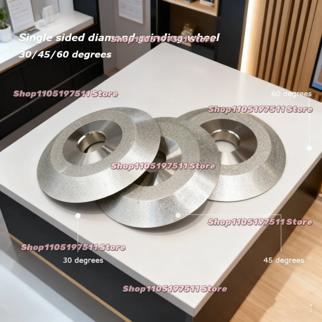 Dianond Single Bevel Grinding Wheel 30 45 60 Degrees Abrasive Disc for Grinding Alloy Tungsten Steel CBN Ceramic Milling Cutter