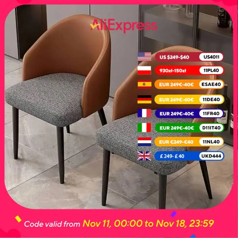

Minimalist Dining Chair Armrest Restaurant Kitchen Lounge Dining Chair Armchair Modern Sedie Da Pranzo Luxury Home Furniture