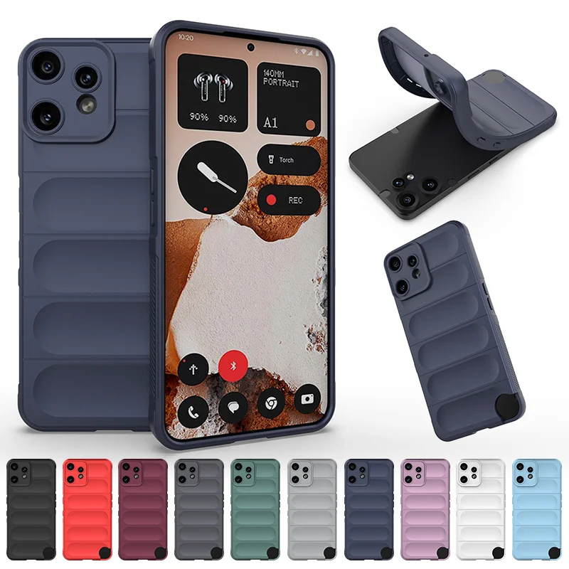 Flexibles Hautgefühl, stoßfeste Silikonhülle für Nothing CMF Phone 2 Pro Phone 1, Schutzhülle, Rückseite, Fundas Coque