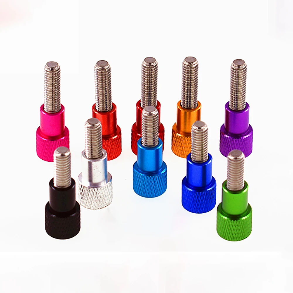 1/5/10Pcs Knurled Thumb Screws M4 Aluminium Alloy Hand Grip Knob Bolts L=18/20/25/30/35mm