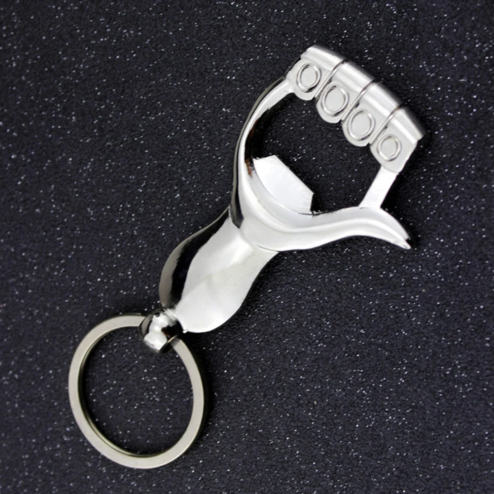 

Metal Hand Shape Opener Keychain Palm Thumb Up Silver Accessory Hand Shaped Keyring Palm Shape Opener Keychain
