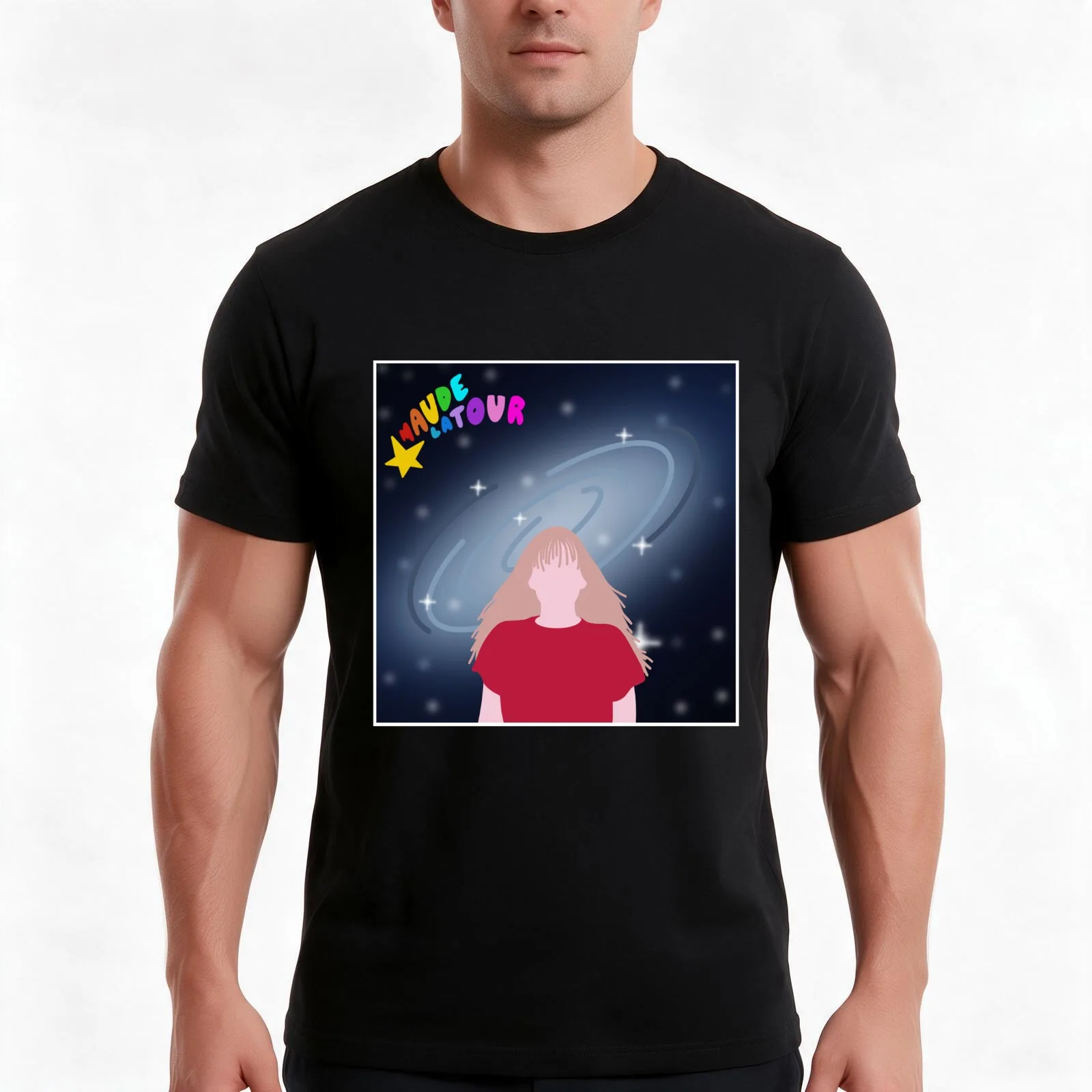Maude Latour Starsick album cover T-Shirt, Summer Casual Cotton Tee, Oversized Streetwear Tops, Vintage Graphic Print