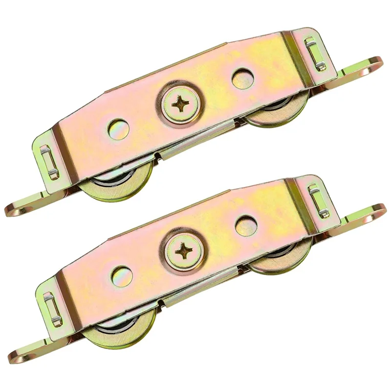 ABMR-Heavy-Duty Sliding Door Rollers 1-1/4 Inch Steel Ball Bearing Door Rollers Adjustable Sides, 2Pcs Set For Courtyard Doors