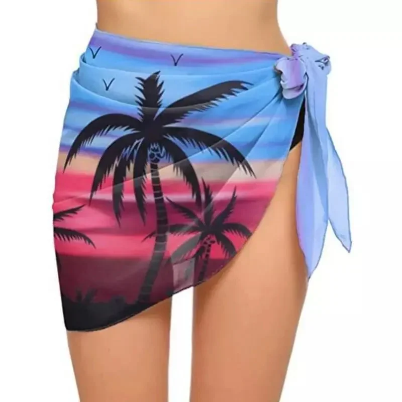 Neue Damen Bikinis vertuschen Wickel rock Sommer Strand urlaub gedruckt Sonnenschutz Schal schiere schnell trocknende Strand tuch Bade bekleidung