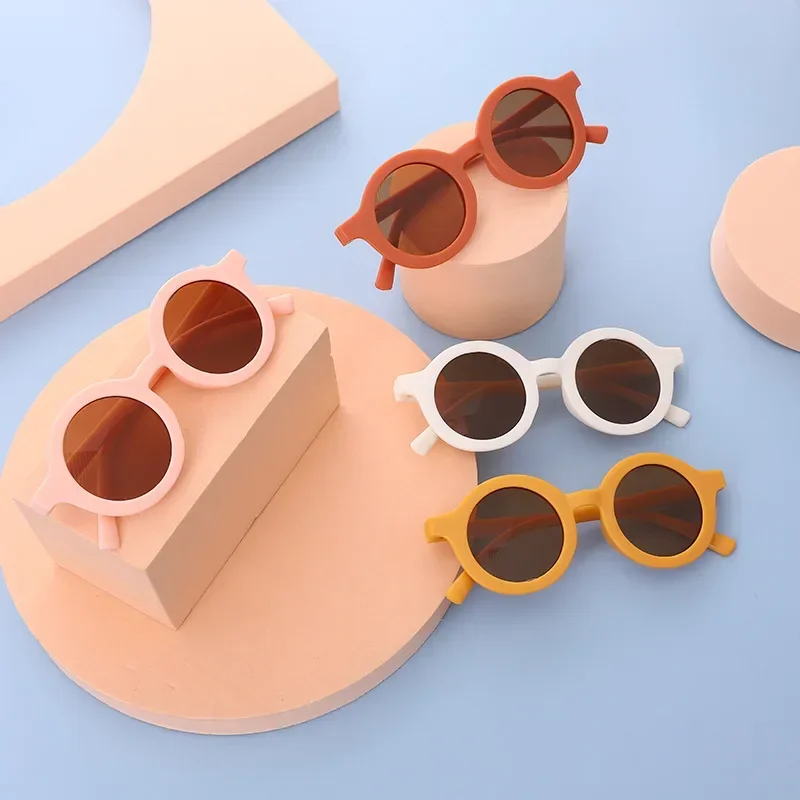 Gafas de sol redondas para niños y bebés, lentes de protección, accesorios de fotografía