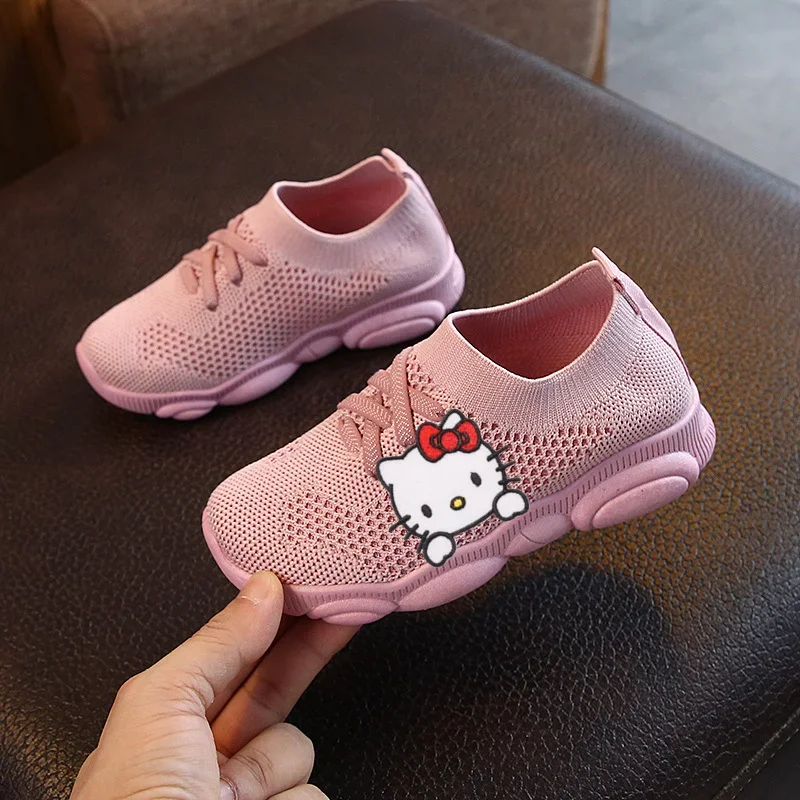 

Sanrio hello kitty spring autumn Sneakers children casual shoes stretch socks shoes boys girls sports shoes knitting