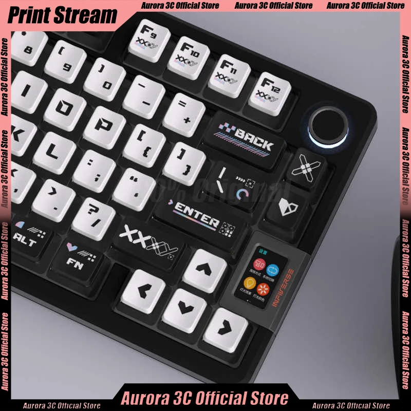 

Print Stream Keycap Mechanical Keyboard Keycaps OEM Profile PBT CS GO Pudding Backlit Keycaps Custom Set for Gaming Keyboard