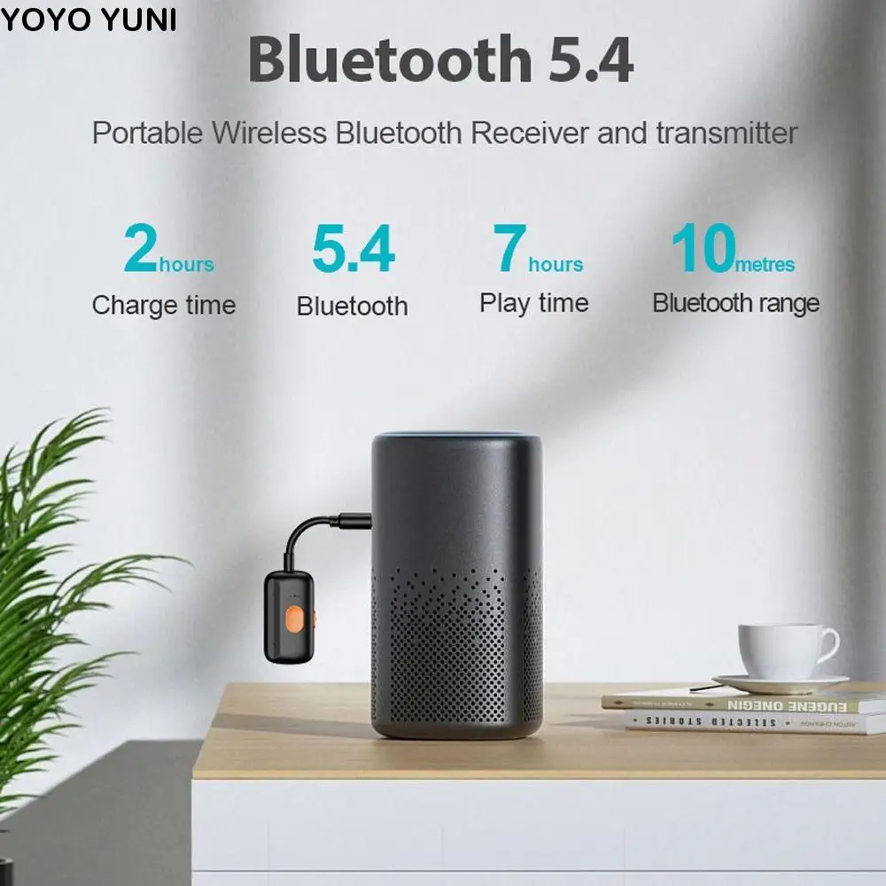 

Беспроводной Bluetooth-приемник 2 в 1, 3,5 мм AUX, портативный мини-беспроводной аудиоприемник, быстрое подключение, поддержка микрофона