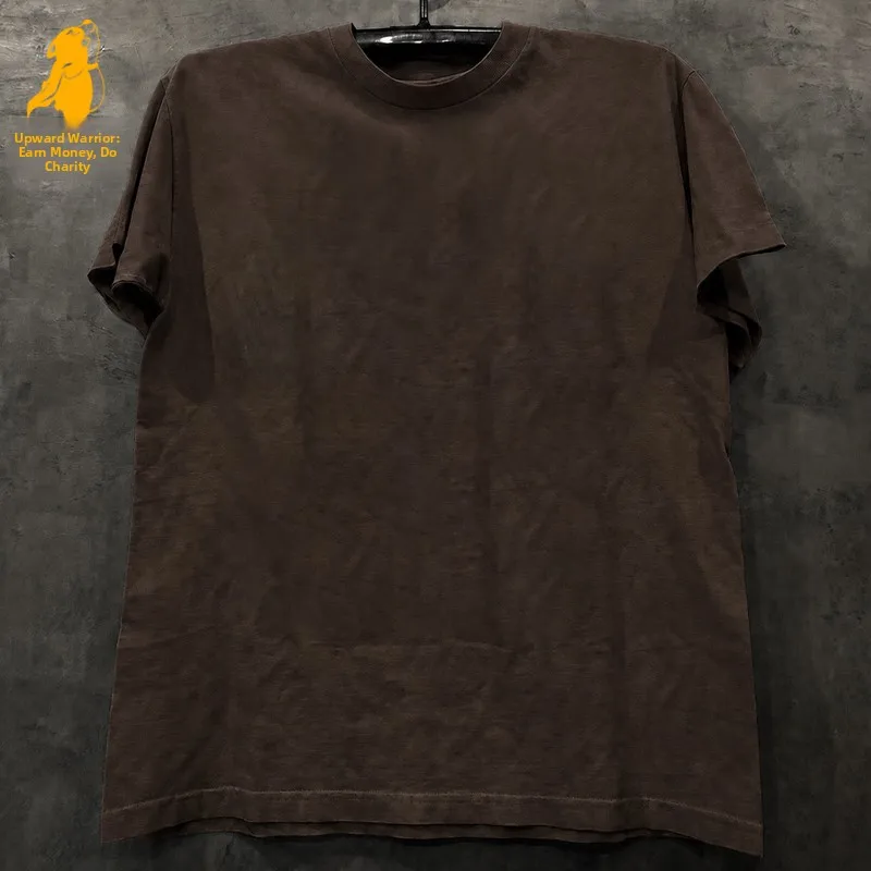 Loose Fit Cotton T-Shirt Unisex Short Sleeve Double Thread UPUPXIA Hero Print Sweat Absorbent round Neck Casual Summer Top