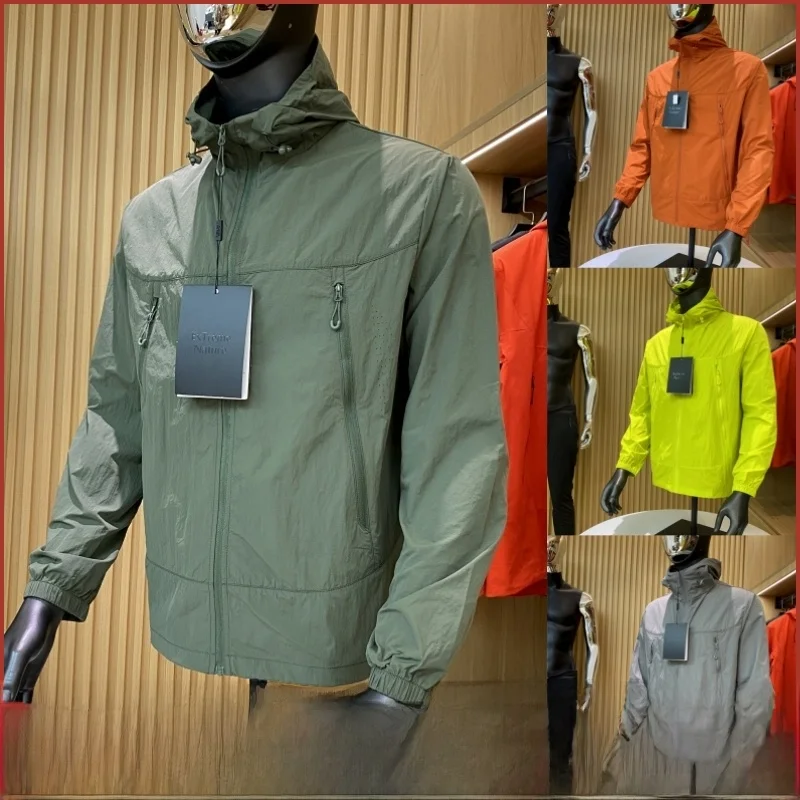 

Легкая дышащая летняя новая мужская кожаная куртка для улицы, функциональная защита от солнца, свободная посадка, молодежная повседневная одежда