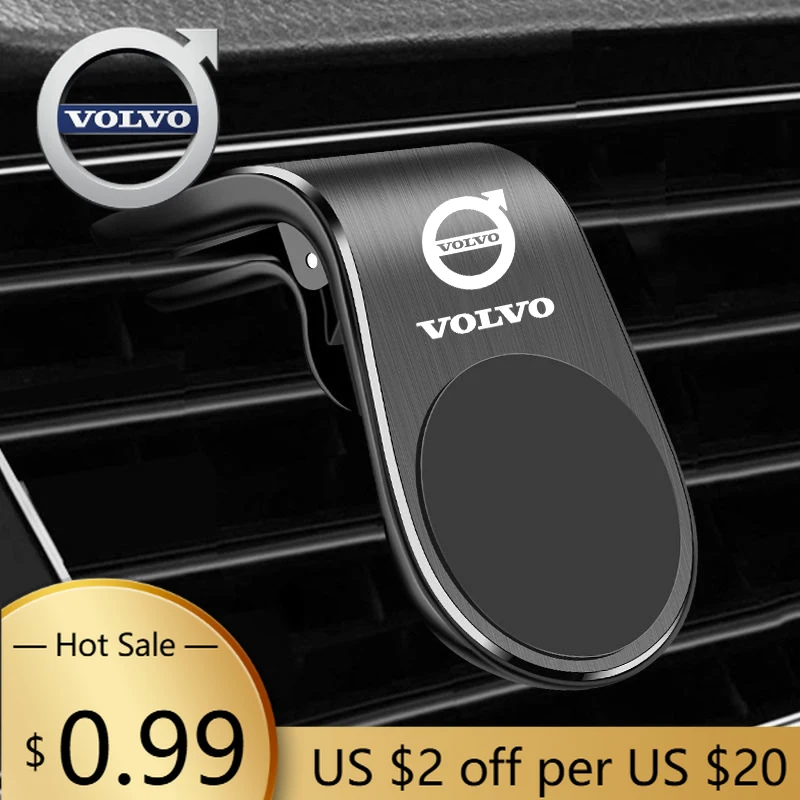 

Колпаки-концентраторы, 1 шт., магнитный автомобильный держатель для мобильного телефона, GPS-подставка, зажим для выпуска воздуха для Volvo Xc60 Xc90 V40 S60 V50 V90 XC40 XC70 C30 C70 Ac