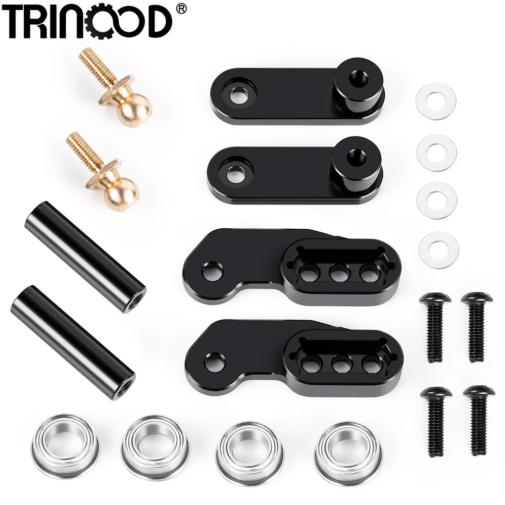 TRINOOD Aluminum Alloy Steering Servo Mount Protection Assembly for 1/10 Tamiya Clod Buster 4×4×4 Upgrade Parts