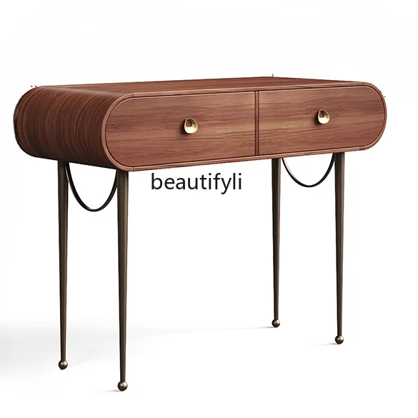 Affordable Luxury Style Dresser French Retro Modern Minimalist High Sense Walnut Dresser