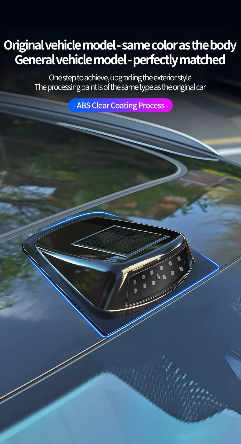 Solar-LED-Dachdekorationsleuchte für Autos, kabellose blinkende Navigationsleuchte, Sicherheitswarnleuchte gegen Rückfahrtunfälle – Detail 6