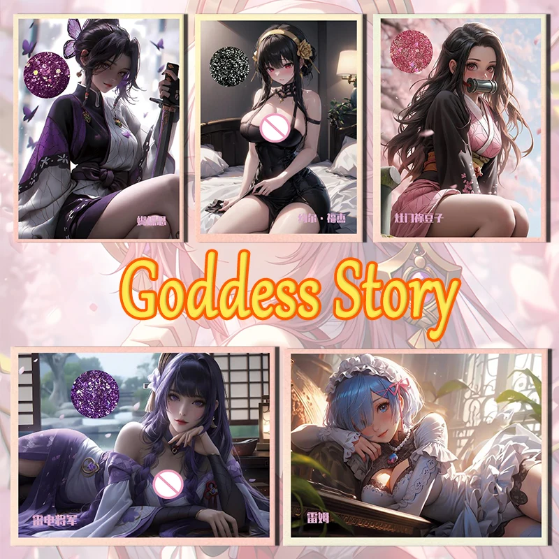 

Goddess Story Diary of a Honey Love Yae Miko Beelzebul Kamado Nezuko Quicksand card Toy collection boy Birthday Christmas gifts