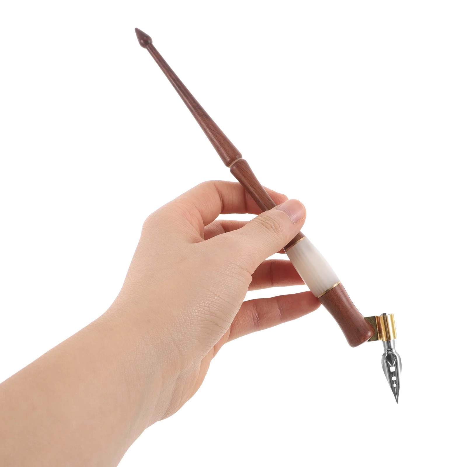 

1 комплект, европейская винтажная ручка для каллиграфии из твердой древесины, удобная ручка, перьевая ручка с художественными надписями